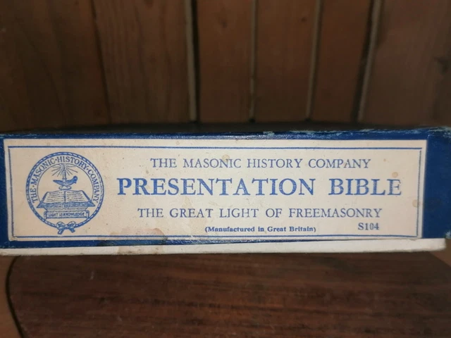 Vintage Freemasons Bible In Presentation Box