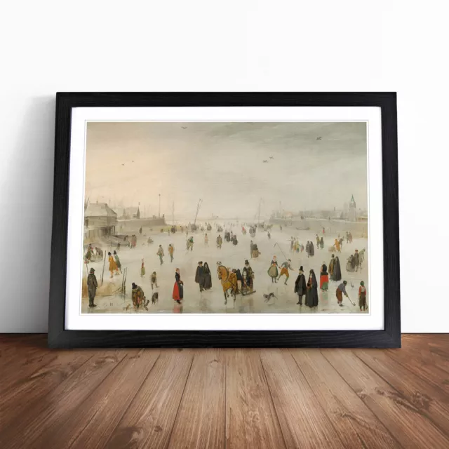 Winter Scene On The Ice Vol.1 By Hendrick Avercamp Wall Art Print Framed Picture