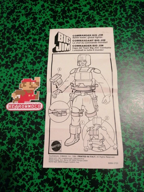 BIG JIM MATTEL Spy Serie (Commando Jeff, 004, Boris, Action Bike + 2