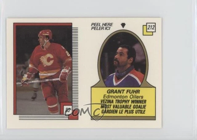 1988-89 O-Pee-Chee Stickers Grant Fuhr Joel Otto #83-212 HOF