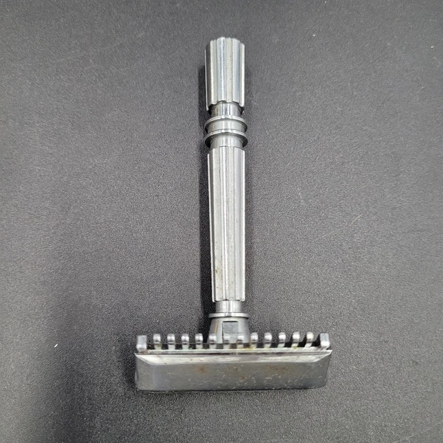 Vintage 1930's Gem Micromatic TTO Single Edge Open Comb Razor In Original Box 3