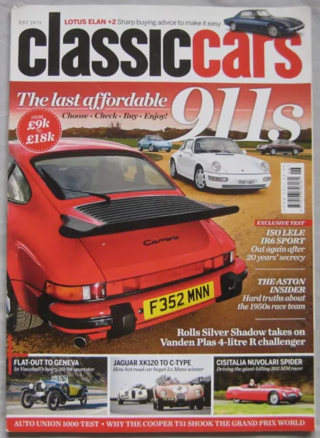 Classic Cars magazine June 2011 featuring Jaguar, Porsche, Lotus, Rolls Royce