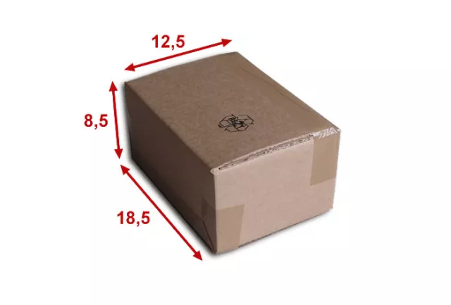 25 boîtes emballages cartons  n° 05A - 185x125x85 mm - simple cannelure