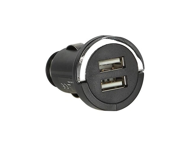 Chargeur double USB 12V 24V 1x2.1A 2x1A