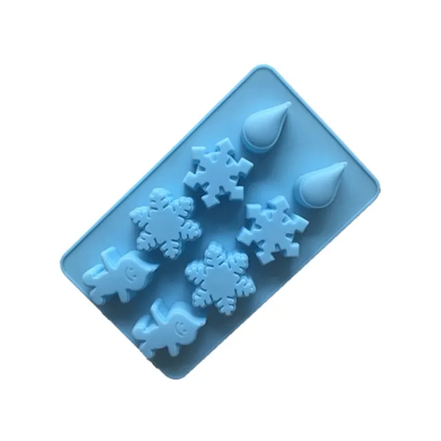 8-Cavity Snowflake Shape Silicone Chocolate Mold DIY Cake Molds