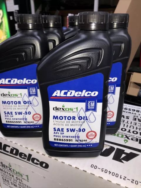 GM AC Delco Set of 6 Motor Oil 6 QT 33 oz. SAE 5W-30 Full Synthetic Dexos 1 OES