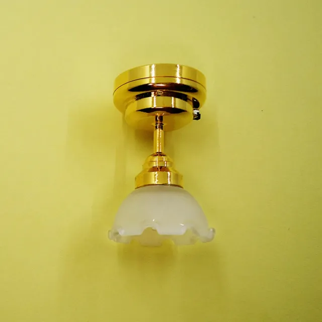 1:12 Dollhouse Flower Shape Ceiling Light Model LED Pendant Lamp Dollhouse Decor