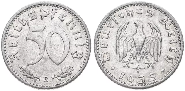 Deutschland - 50 Pfennig Deutsches Reich - 1935-1944 verschiedene Jahrgänge