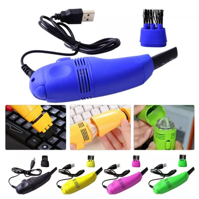 2020 New Mini Computer Vacuum USB Keyboard Cleaner PC Brush Dust Cleaning K BH