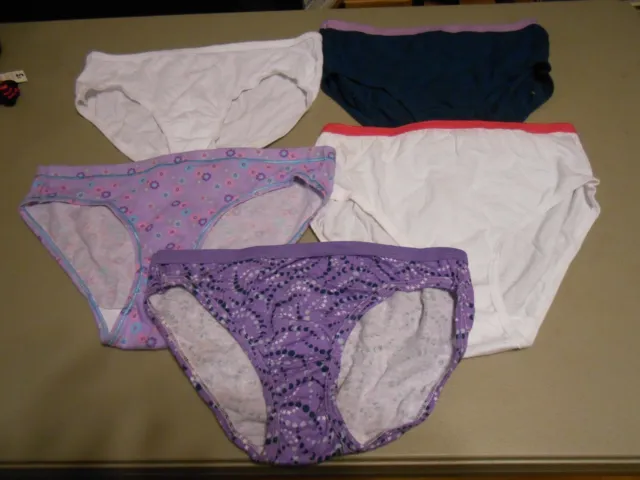 GIRLS SIZE 14 Briefs Underwear Panties 5 Pair NEW WITHOUT TAGS