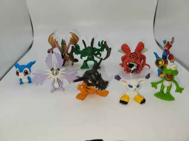1997 Digimon Bandai Mini Figure Lot Of 9