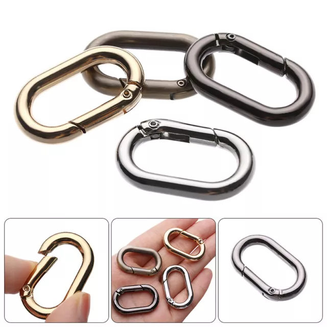 Cable Carabiner Camping Hiking Hook Chain Key D-Ring Lock Clip Keyring Holder