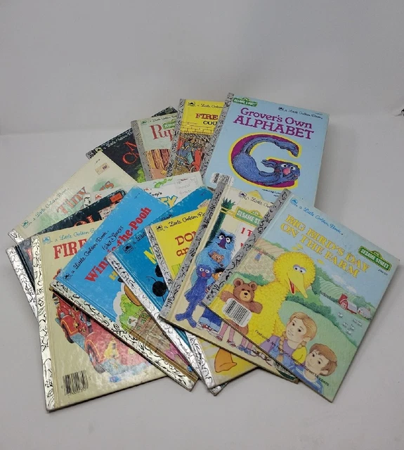 24 Little Golden Books Assorted Kids Vintage Mix Disney/Sesame St List in Descr.