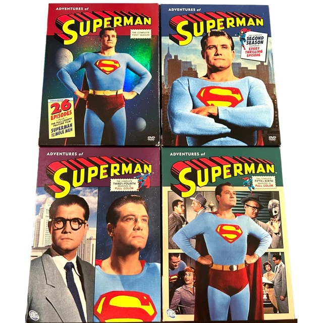 George Reeves Superman Collection ADVENTURES OF SUPERMAN The Complete Collection DVD Set Saisons 1-6 ...