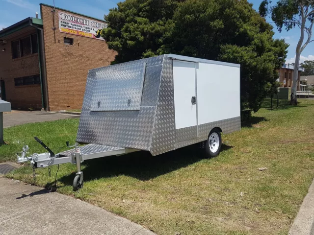 Glossy White Motorbike Work Enclosed Trailer | 3 Bike