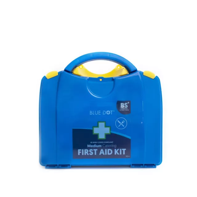 Catering First Aid BS 8599-1 Workplace Medical Kit Size Medium - Blue Dot