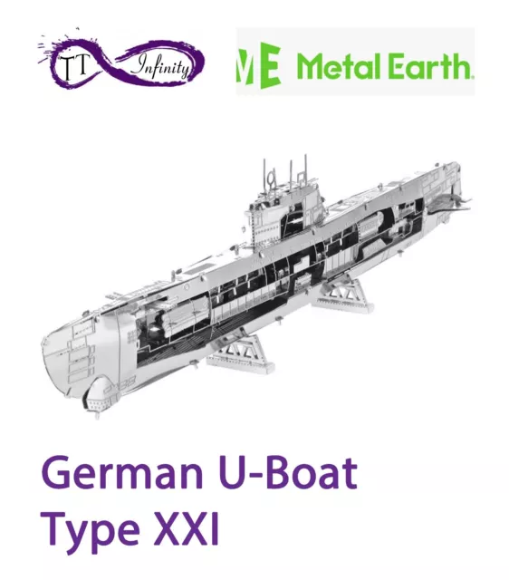 Metal Earth German Uboat Type XXI Fascinations 3D Metal Model Kit Gift MMS121 2