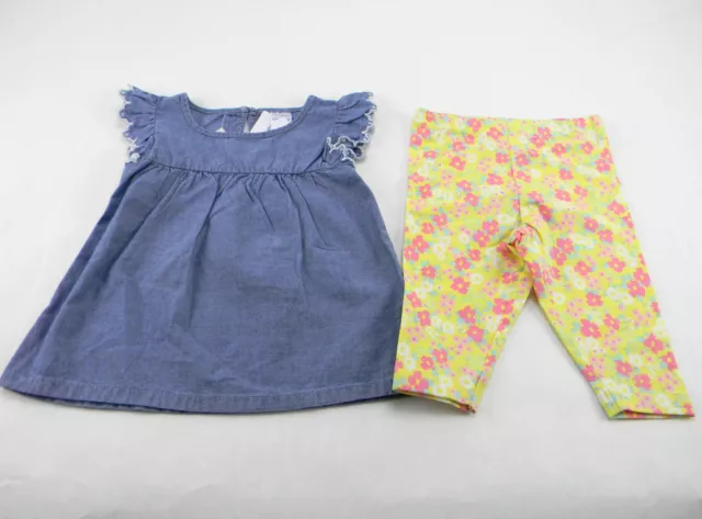 Carter's 2-pc Girl's Playwear Set Shirt & Pants Size 5T Blue/Yellow