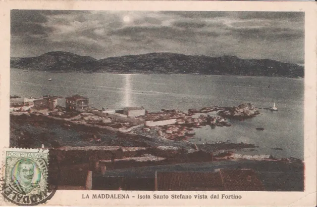 La Maddalena - Isola Santo Stefano Vista Dal Fortino-1928