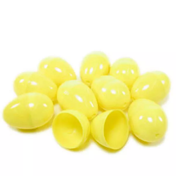 50 Œufs De Vente De Pâtes En Plastique Jaune Vide 2,25 Pouces, Meilleur Prix Livraison La Plus Rapide !!