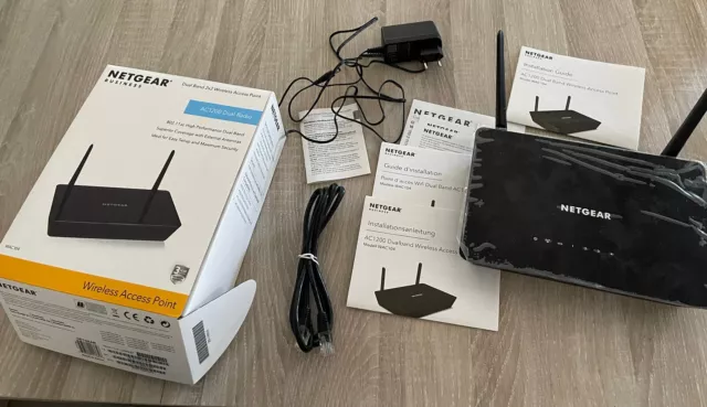 Point d’acces Routeur Wifi Netgear WAC 104 AC1200 Dual Band 2x2 Wifi Boost