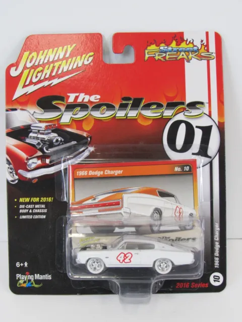 2016 Johnny Lightning Street Freaks 1966 Dodge Charger White Lightning MOC JR090
