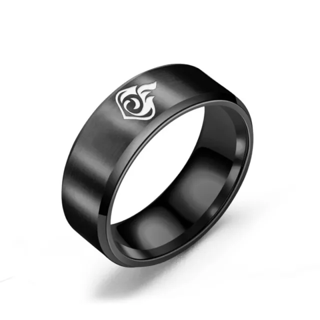 Genshin Impact Pyro Fashion Cosplay Couple Finger Ring Accessories Gift #5