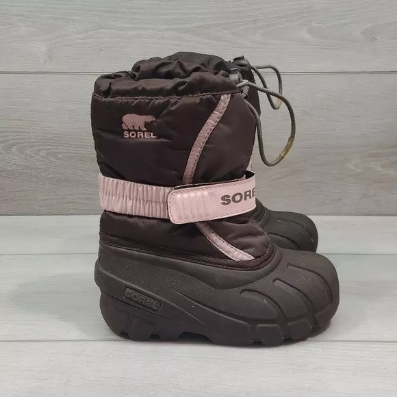 Sorel Kids Girls Outdoor Ankle Saltwater Duck Insulated Lined  boots shoes 10