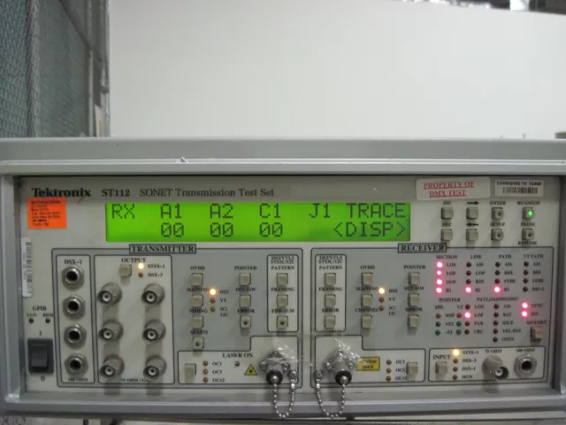 ST112 (sin opción)  JUEGO DE PRUEBA DE TRANSMISIÓN SONET OPCIONES 04, 08,4C