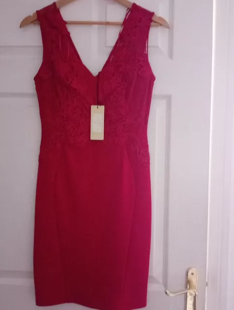 Lipsy plunge appliqué deals trim bodycon dress