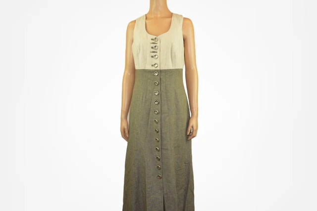 Linen Oktoberfest dress Vintage cottagecore dress Dirndl Size S