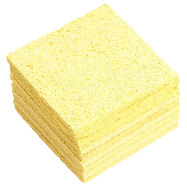 50 pieces 6x6 cm thickened soldering iron tip cleaning sponge, thicker hocO9
