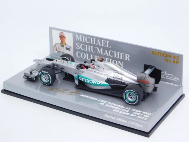 Michael Schumacher MERCEDES MGP W03 #7 Belgien 300. Gp 2012 Minichamps 1:43 2