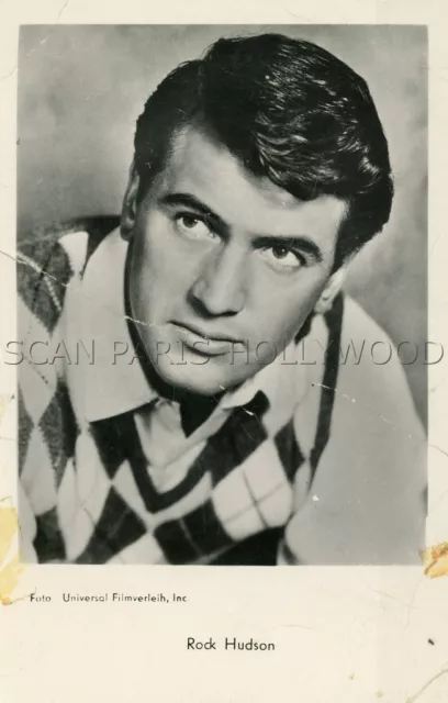 ROCK HUDSON 60s CP VINTAGE POSTCARD