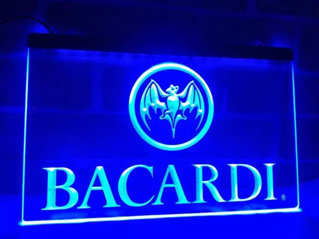 Bacardi Led Sign Light Hanging Acrylic Engraved
