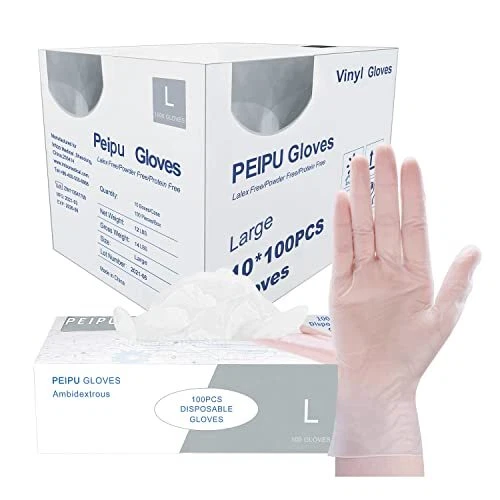Vinyl Disposable Gloves，Powder Free, Cleaning Service Gloves, Latex Free