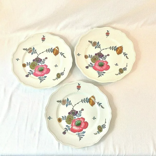 Raynaud Ceralene Anemones Set 3 Xl Dinner Charger Plates Limoges France Scallope