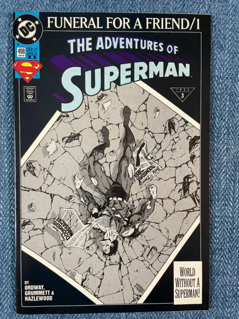The Adventures of Superman #498 DC Comics 1993 VF/NM Death Funeral for a Friend