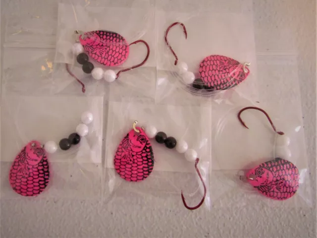 5 Spinner Rigs Leech Minnow Crawler Harness Walleye, Bass, Pike Colorado Blades