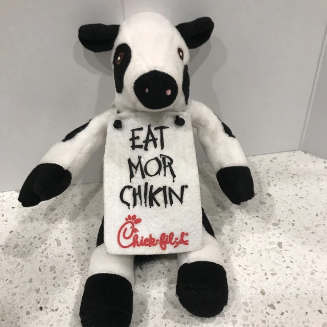 Chick-fil-A EAT MOR CHIKIN Beanbag Plush 2005 GUC 8 inch