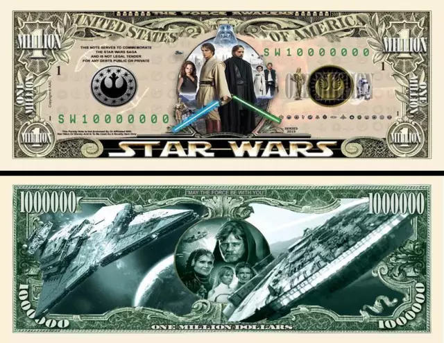 STAR WARS LE REVEIL DE LA FORCE BILLET MILLION DOLLAR US! Collection the AWAKENS