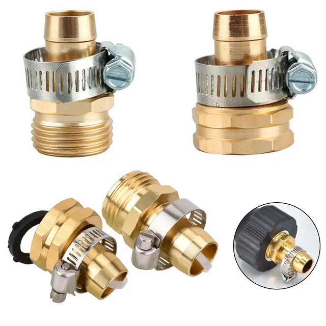 3 Pezzi Raccordi In Ottone Per Riparazione Tubo Da Giardino - Connettori Maschio/femmina 3/4 Pollici, GardeningWill