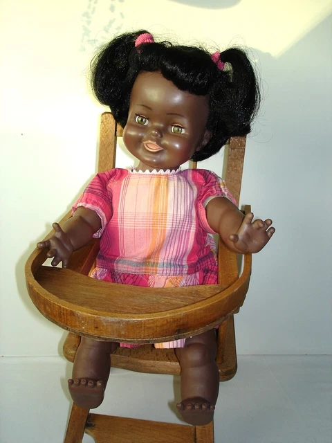 Poupée Raynal Monica Noire 1971 Vintage 45 Cm France