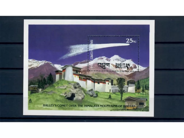 Bhutan, MiNr. Block 133 A **, postfrisch, Halley’s Comet, Halleyscher Komet