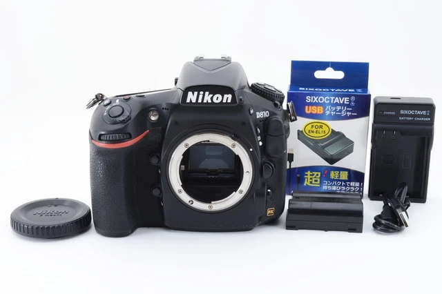 Nikon D810 36.3MP DSLR Camera Black Body w/battery,charger from Japan[excellent]