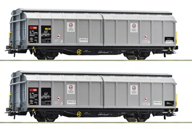 Roco H0 6600027 - 2-tlg. Set: Schiebewandwagen, SBB Cargo, Ep. VI   Neuware