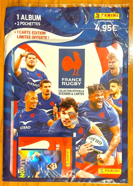 PANINI FRANCE RUGBY  Starter pack scellé + set complet 40 cartes + 116 stickers 3