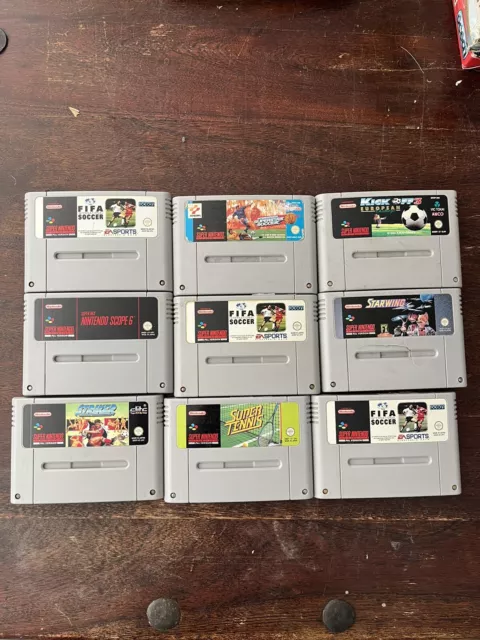 Super Nintendo SNES games Bundle Joblot 9 Games All Cart Only - See Desc