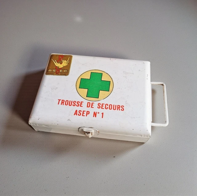 Trousse De Secours Ancienne Pour Vélo Ou Mobylette - Boîte à Outil Réparation
