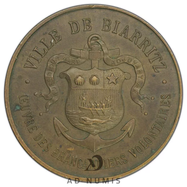 France Token 1918 Stretcher Bearers Biarritz Companies Medical AU Copper Rare